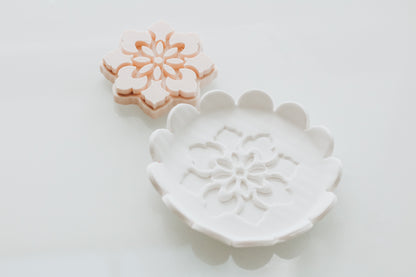 Elegant Folk Art Flower Stamp For Clay