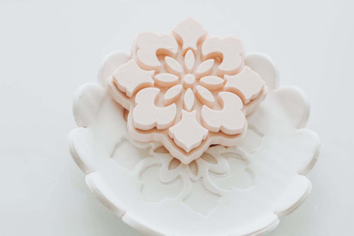 Elegant Folk Art Flower Stamp For Clay