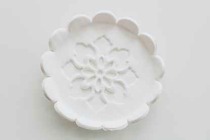 Elegant Folk Art Flower Stamp For Clay