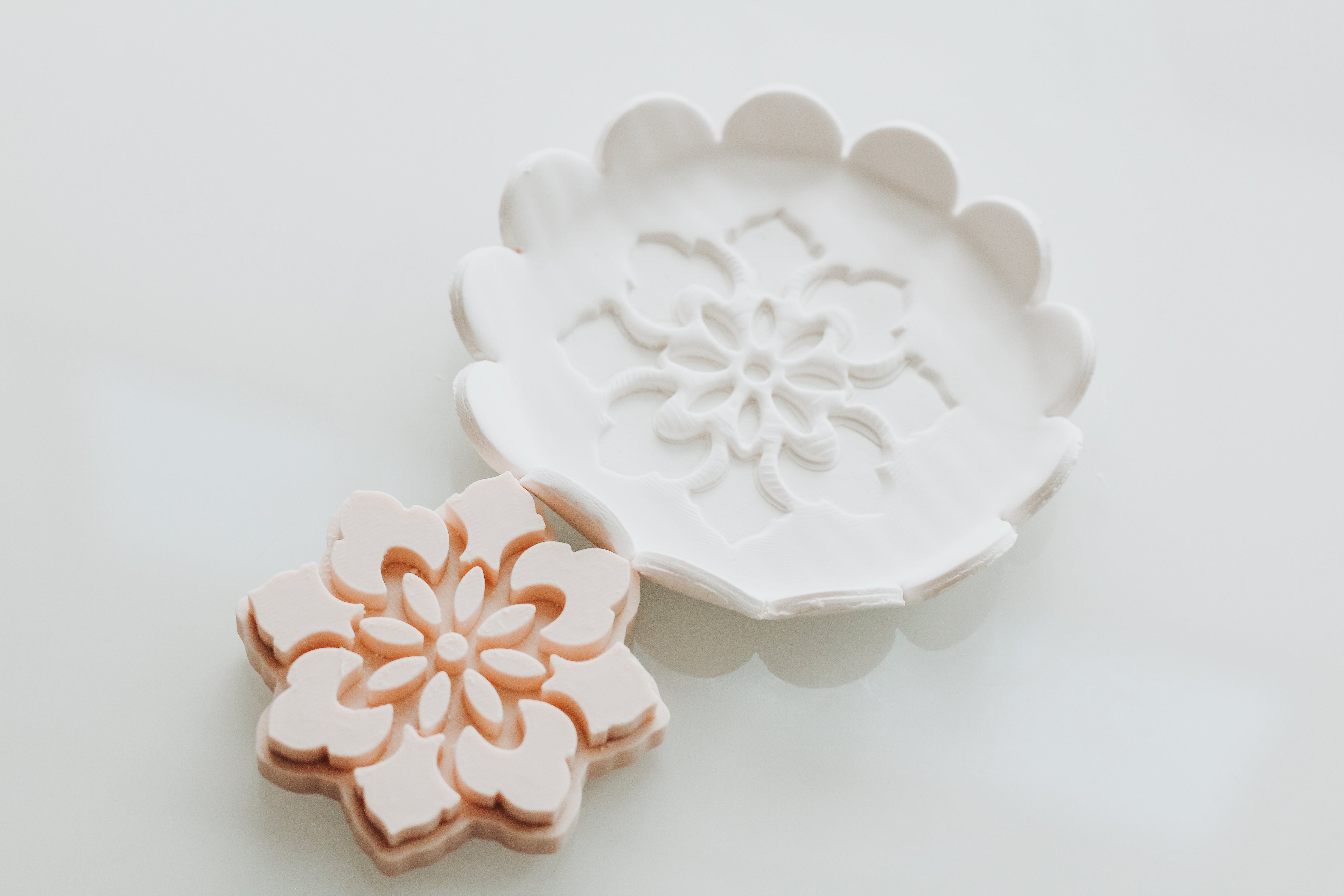 Elegant Folk Art Flower Stamp For Clay