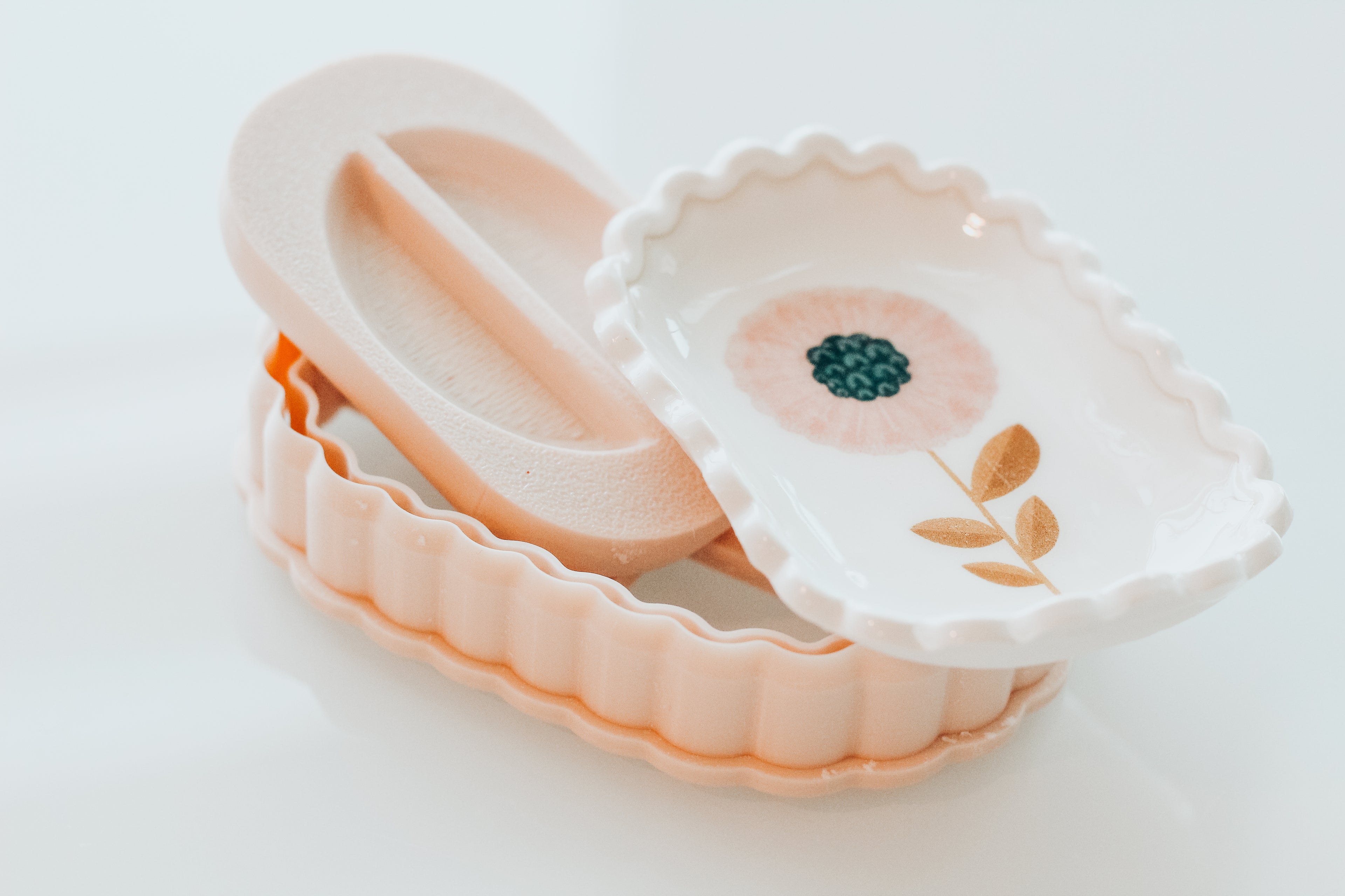 Oval Wavy Trinket Dish Clay Cutter &amp; Shaper Tool  (Transfer Sold Separately)