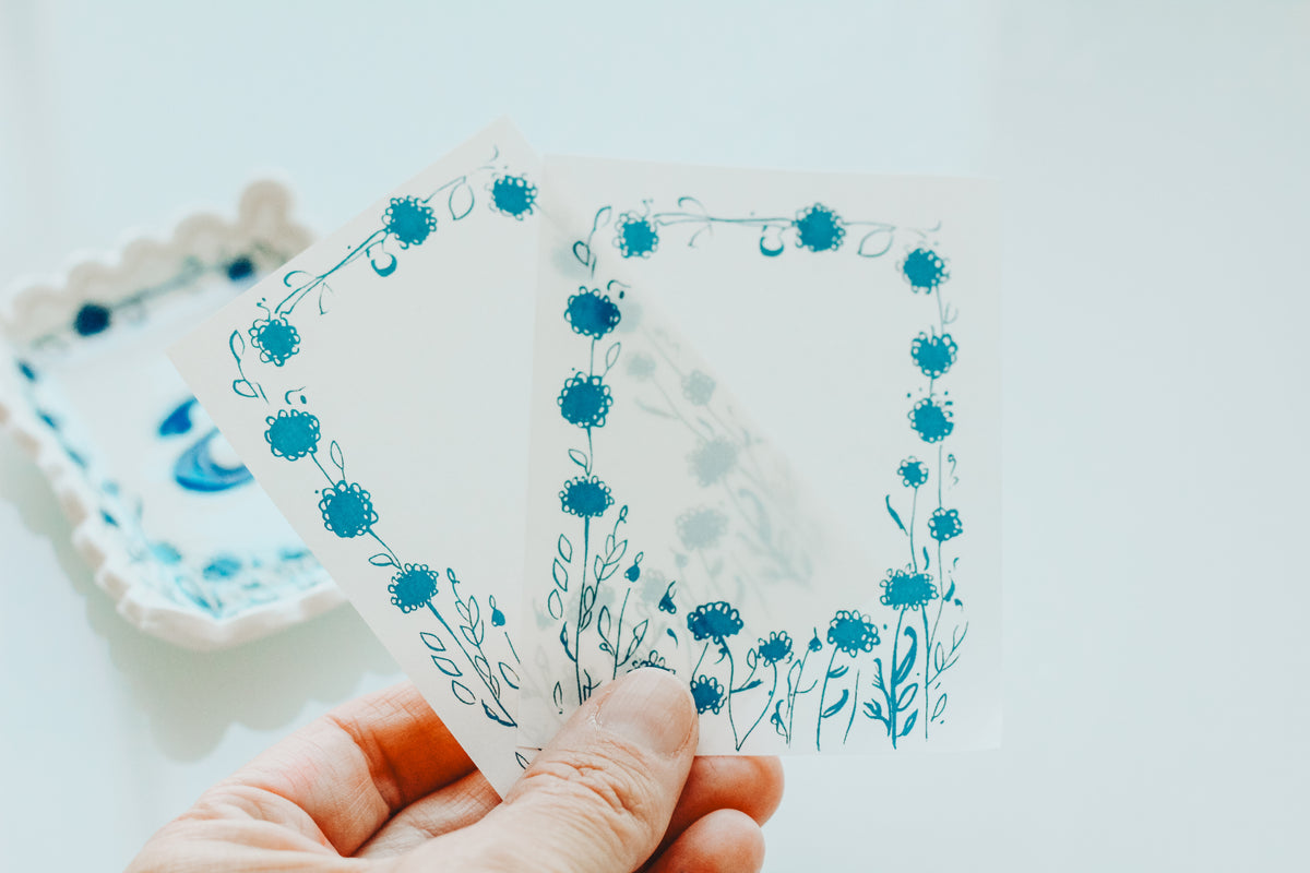 Framed Flower Trinket Dish Transfer (Trinket Dish &amp; Shaper Sold Separately)
