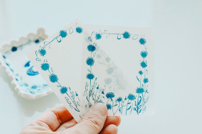 Framed Flower Trinket Dish Transfer (Trinket Dish &amp; Shaper Sold Separately)