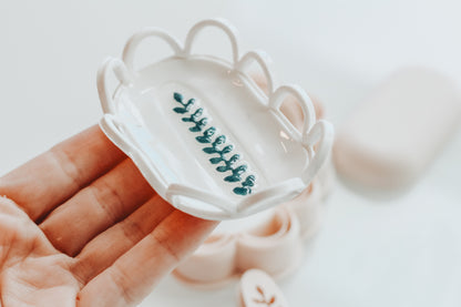 Cutout Scallop Oval Trinket Dish, Shaper, &amp; Stamp Set
