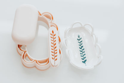 Cutout Scallop Oval Trinket Dish, Shaper, &amp; Stamp Set