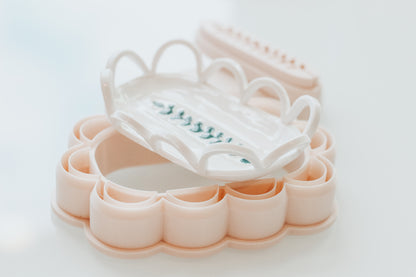 Cutout Scallop Oval Trinket Dish, Shaper, &amp; Stamp Set