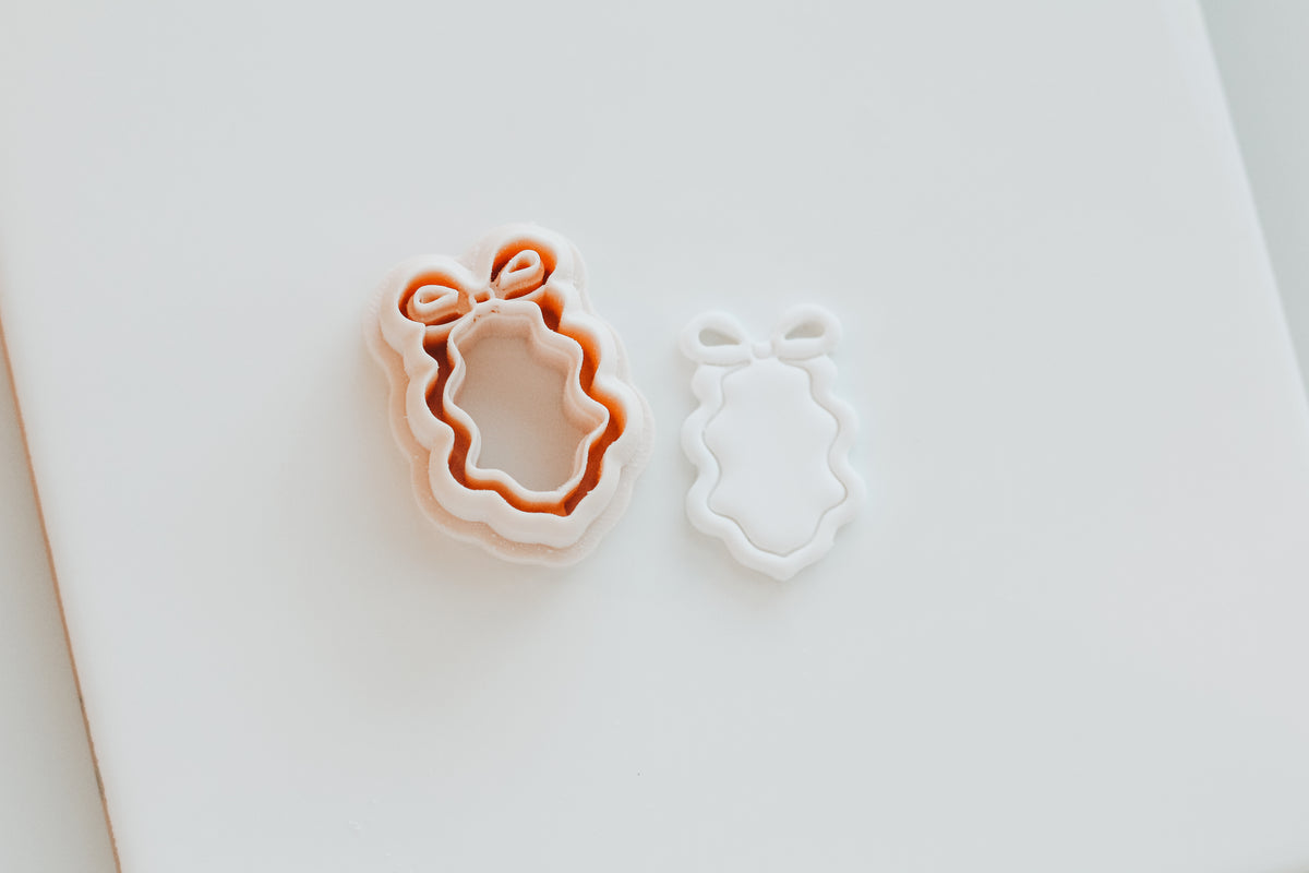 Tiny Ribbon Bow Clay Earring Cutter