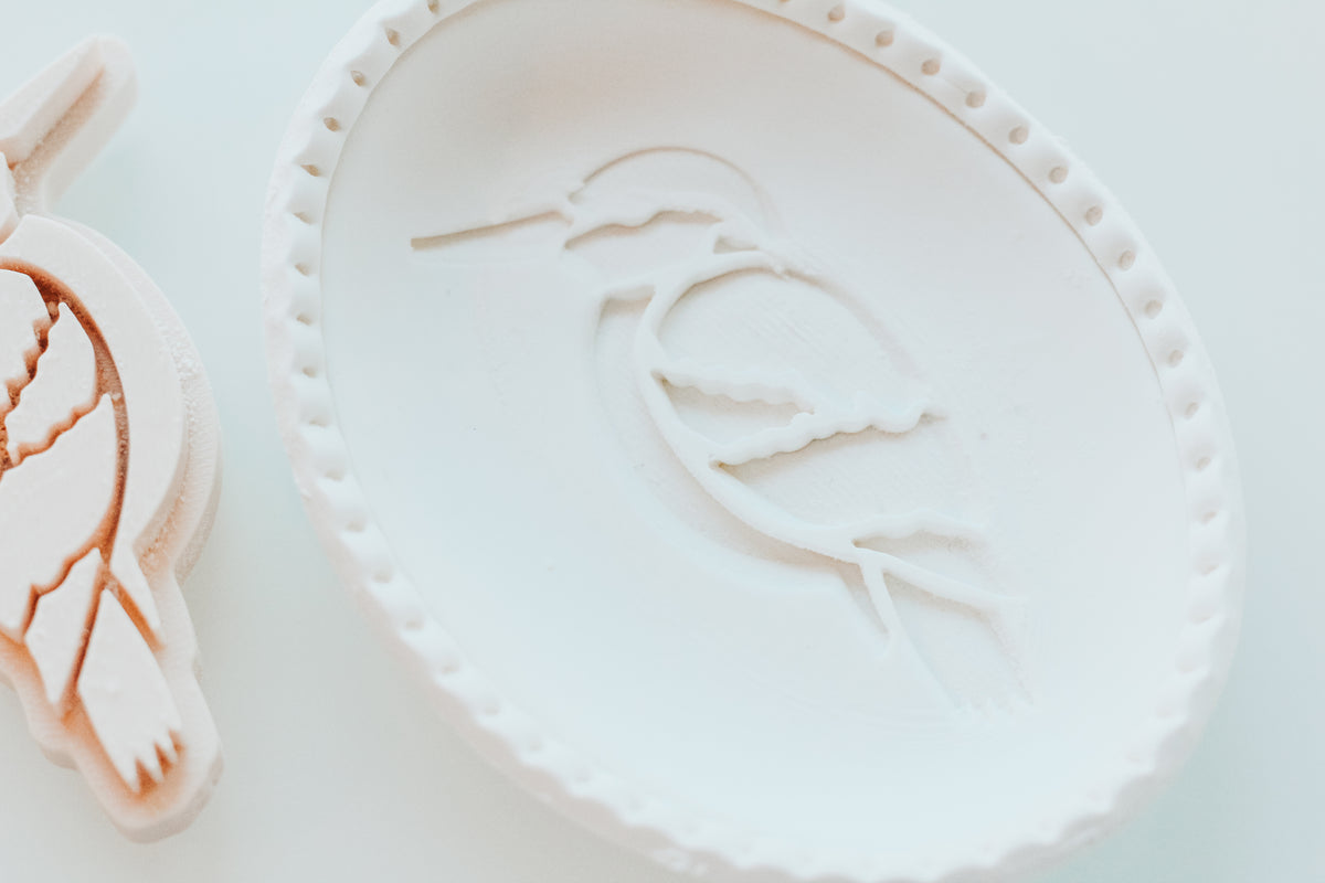 Kingfisher Bird Clay Stamp