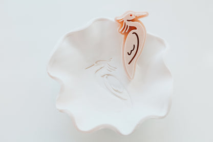 Egret Stem Clay Stamp