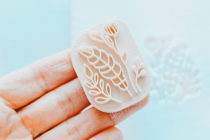 Botanical Bouquet Clay Stamp