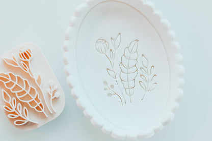 Botanical Bouquet Clay Stamp