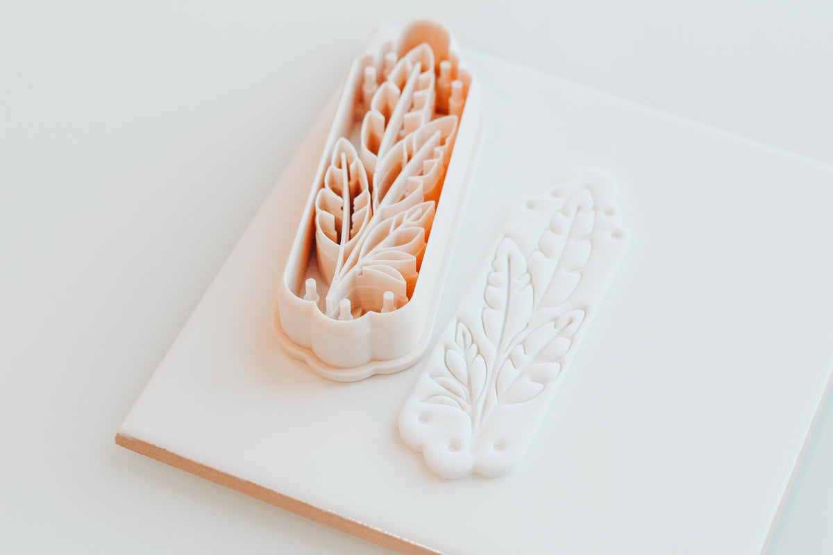 Banana Leaf Botanical Stem Bookmark Clay Cutter