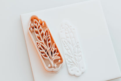 Banana Leaf Botanical Stem Bookmark Clay Cutter