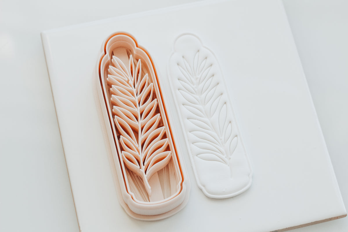Palm Frond Stem Botanical Stem Bookmark Clay Cutter