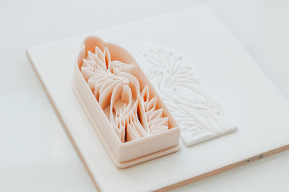Egret Botanical Stem Bookmark Clay Cutter