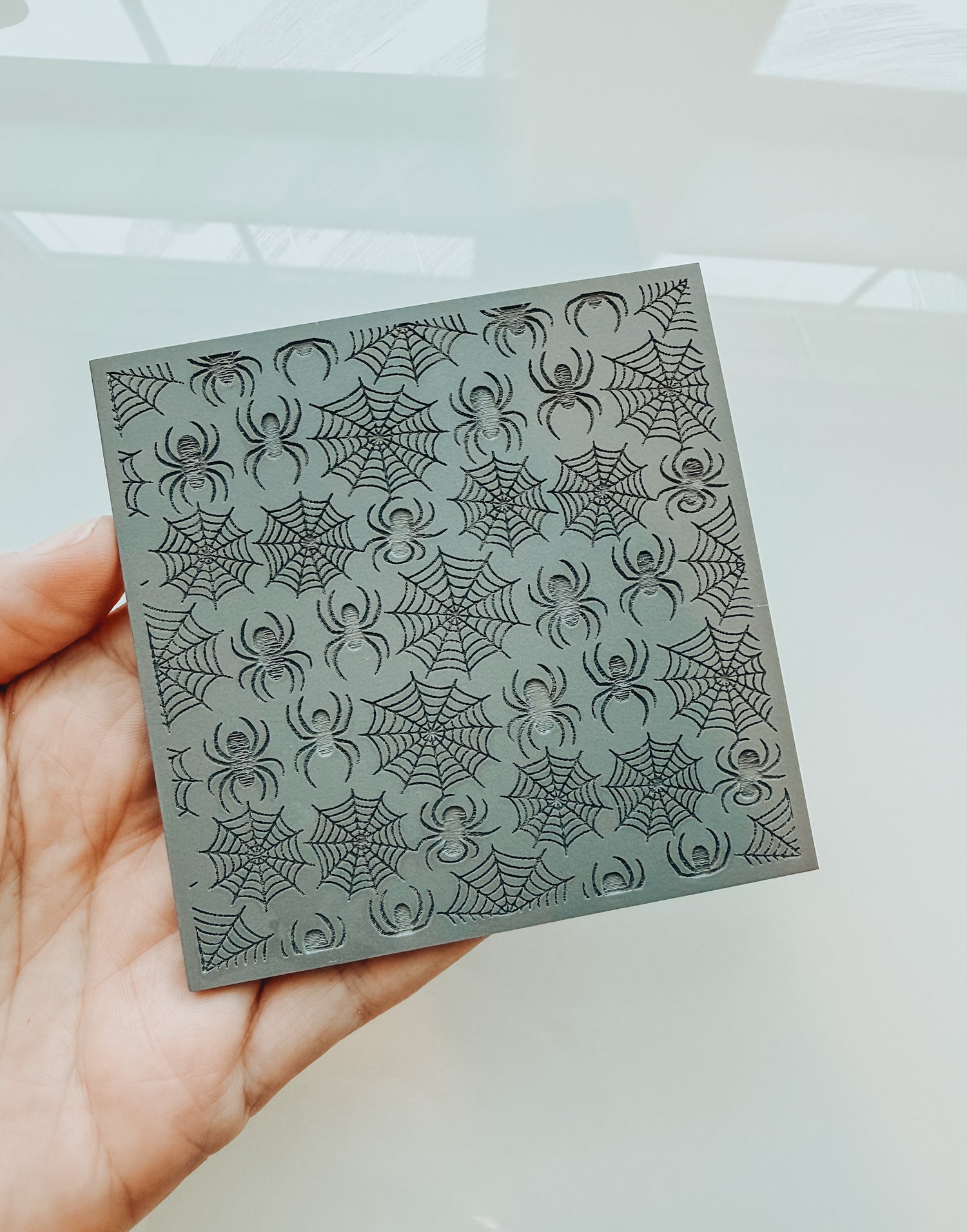 Spooky Spider Web Clay Texture Mat
