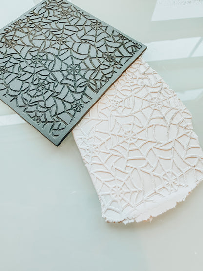 Spooky Spider Web Clay Texture Mat