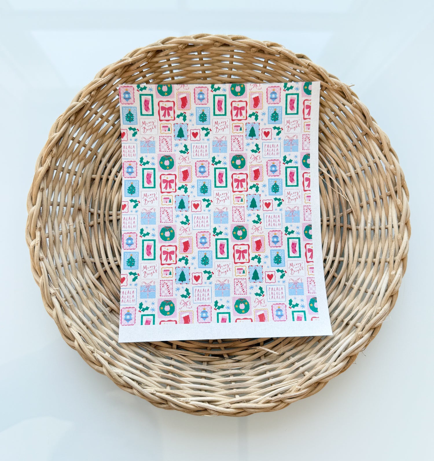 Christmas 7 Stripe Clay Transfer Paper