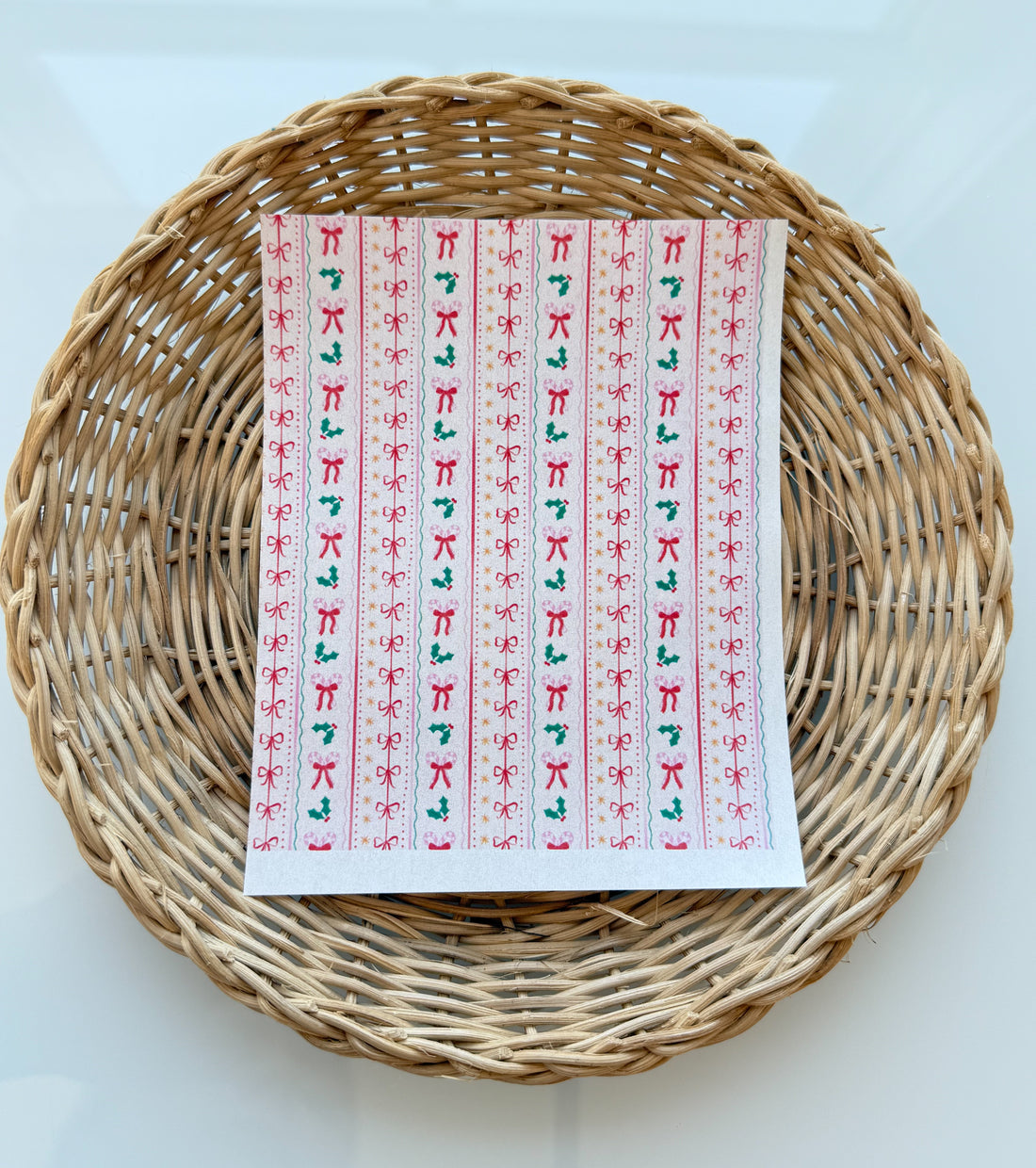 Christmas 3 Stripe Clay Transfer Paper