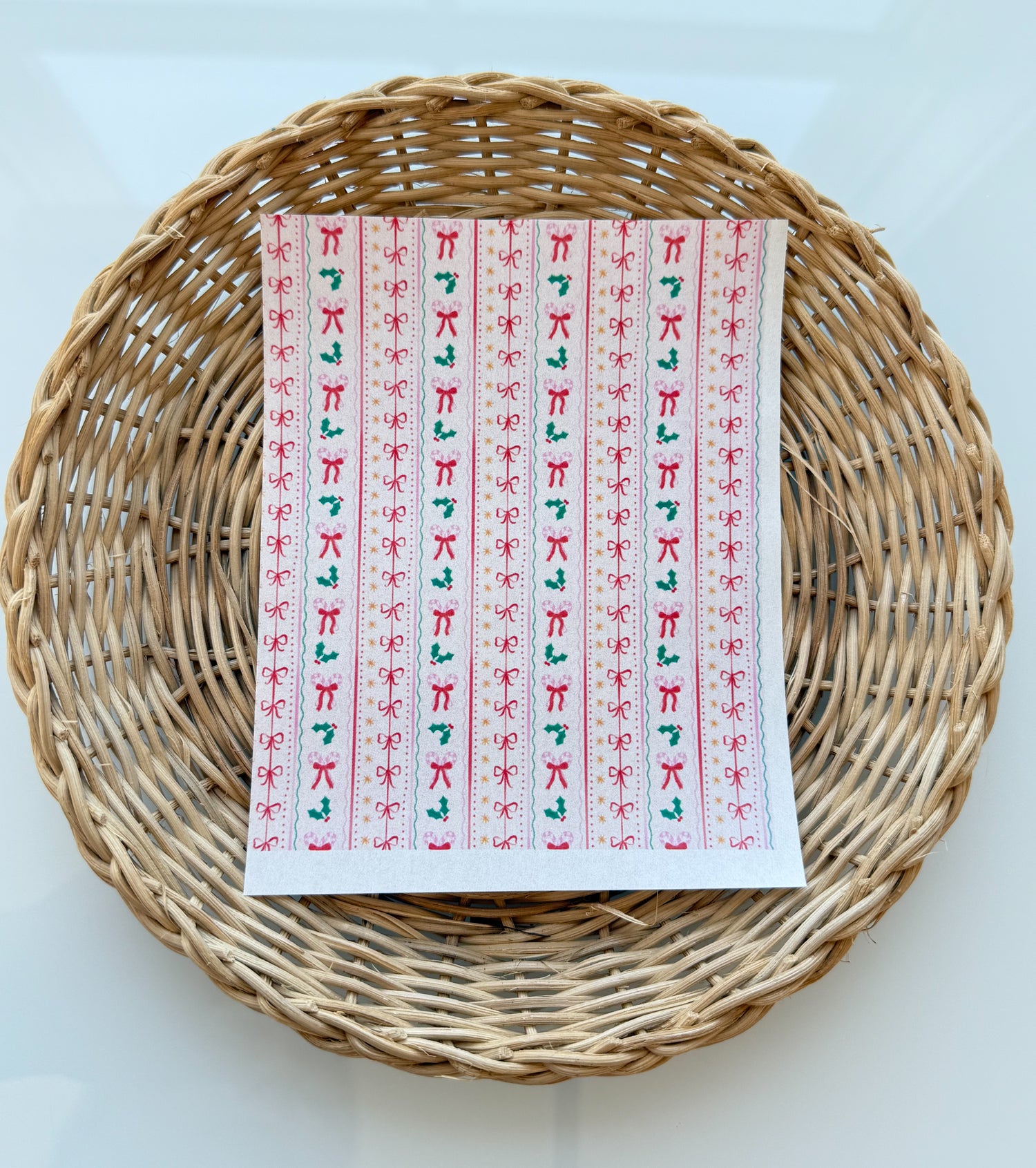Christmas 3 Stripe Clay Transfer Paper