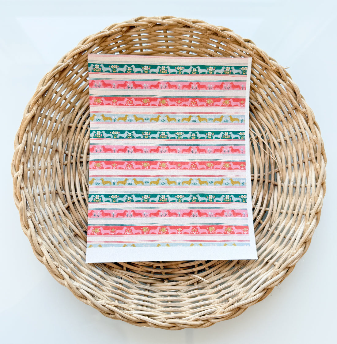 Dachshund Stripes Clay Transfer Paper