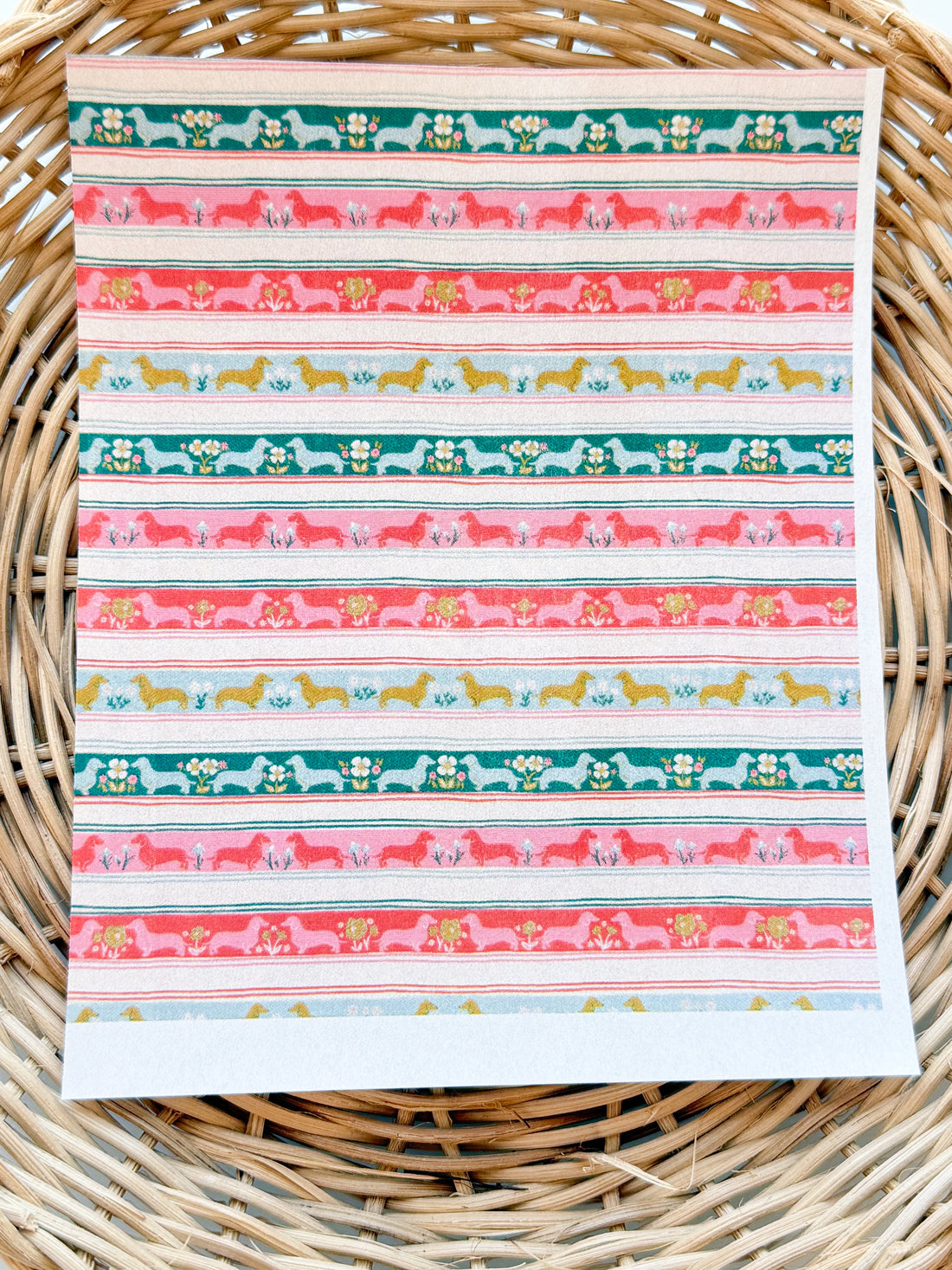 Dachshund Stripes Clay Transfer Paper
