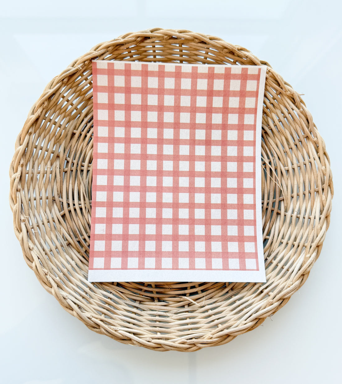 Gingham  Perfect Pink Clay Transfer Paper