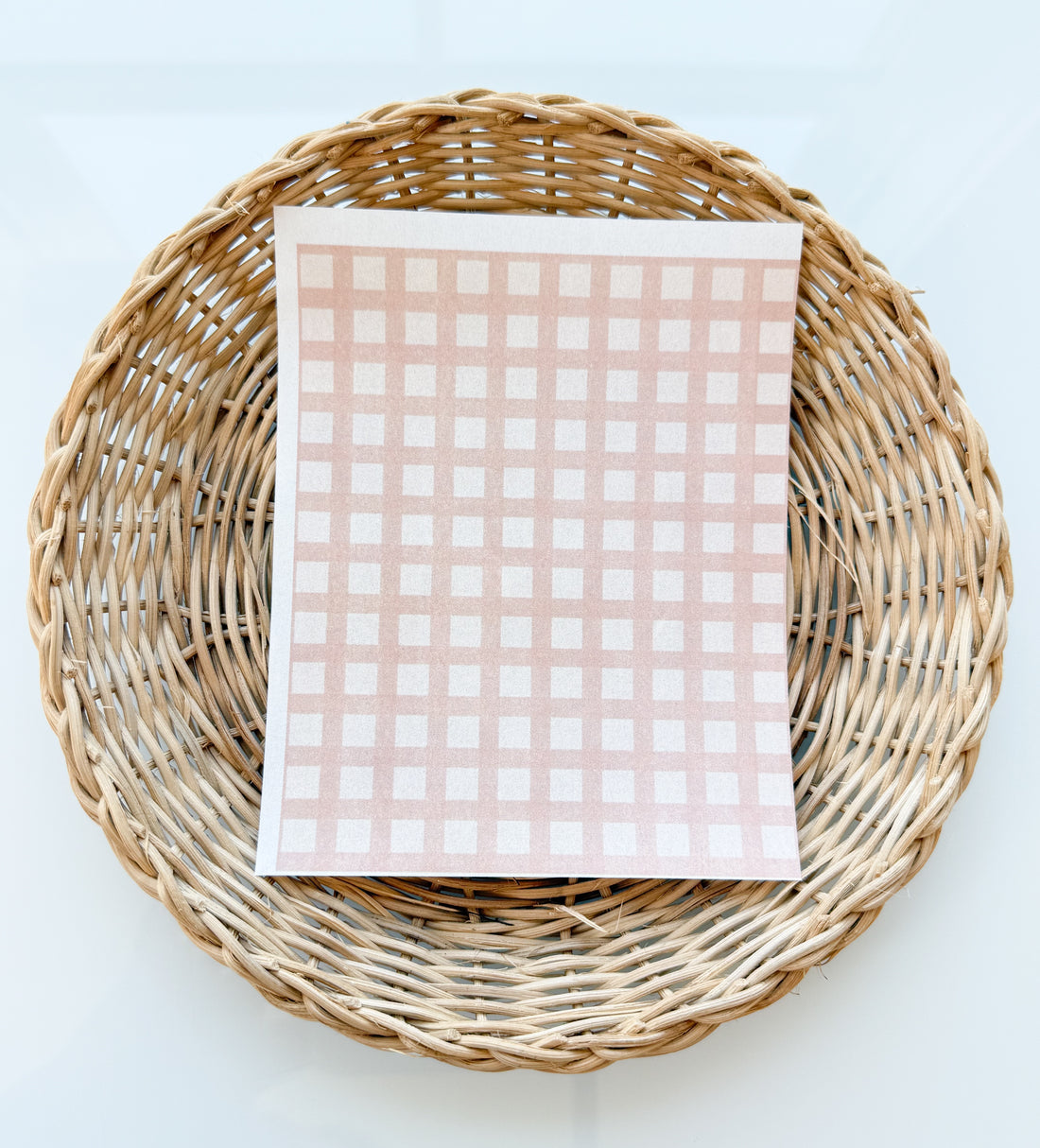Gingham Nude Clay Transfer Paper