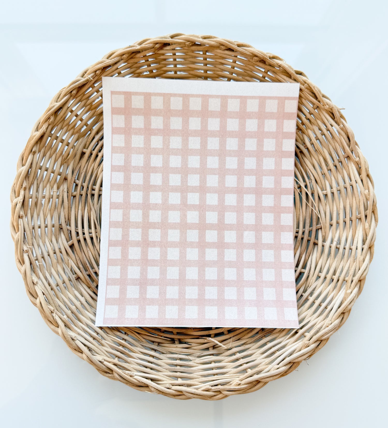 Gingham Nude Clay Transfer Paper