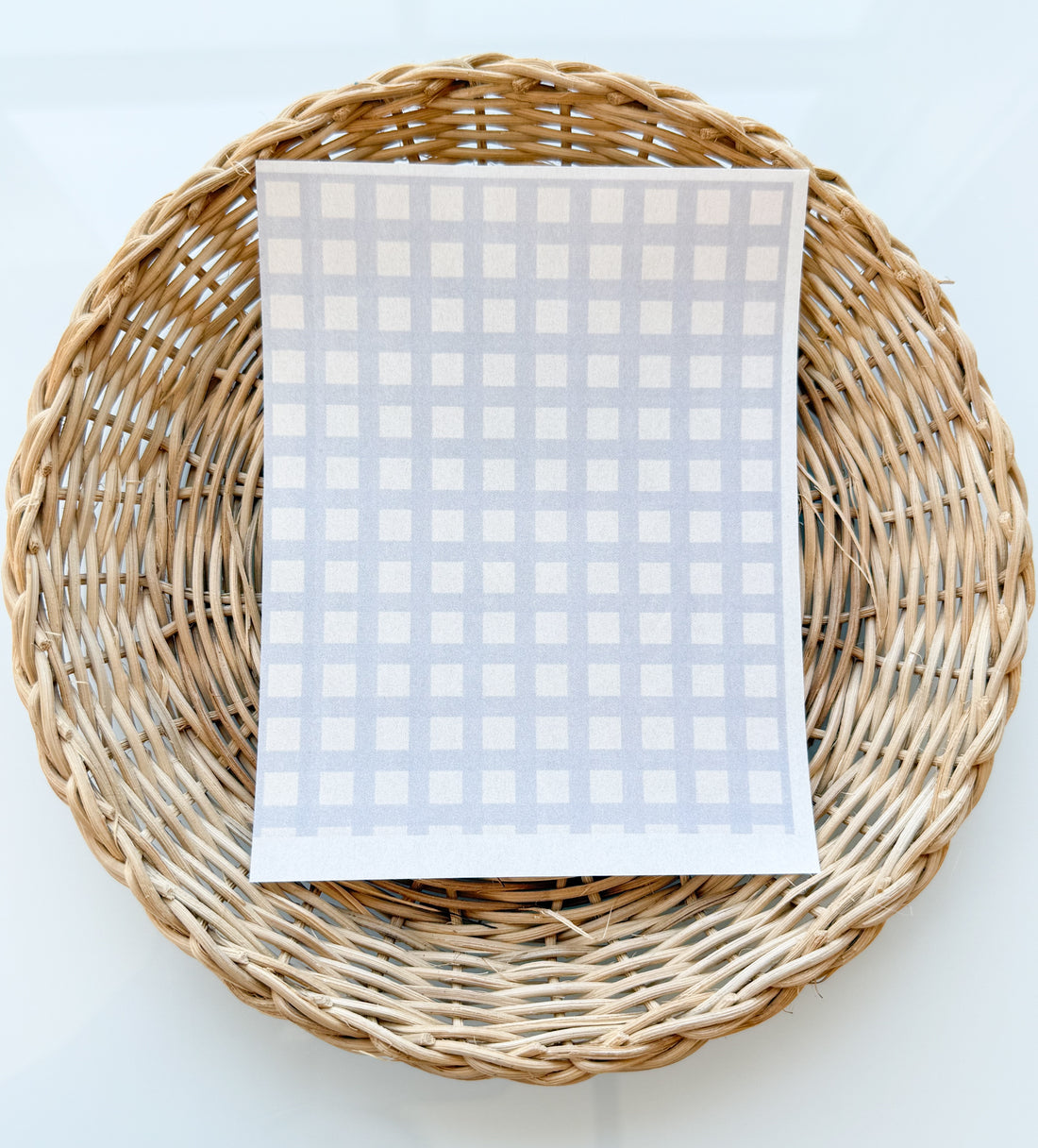 Gingham Periwinkle Clay Transfer Paper