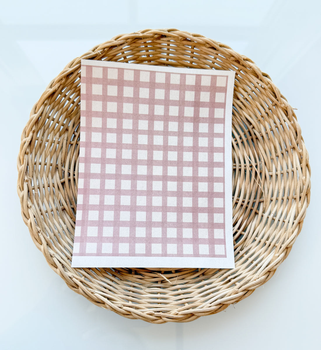 Gingham Purple Clay Transfer Paper