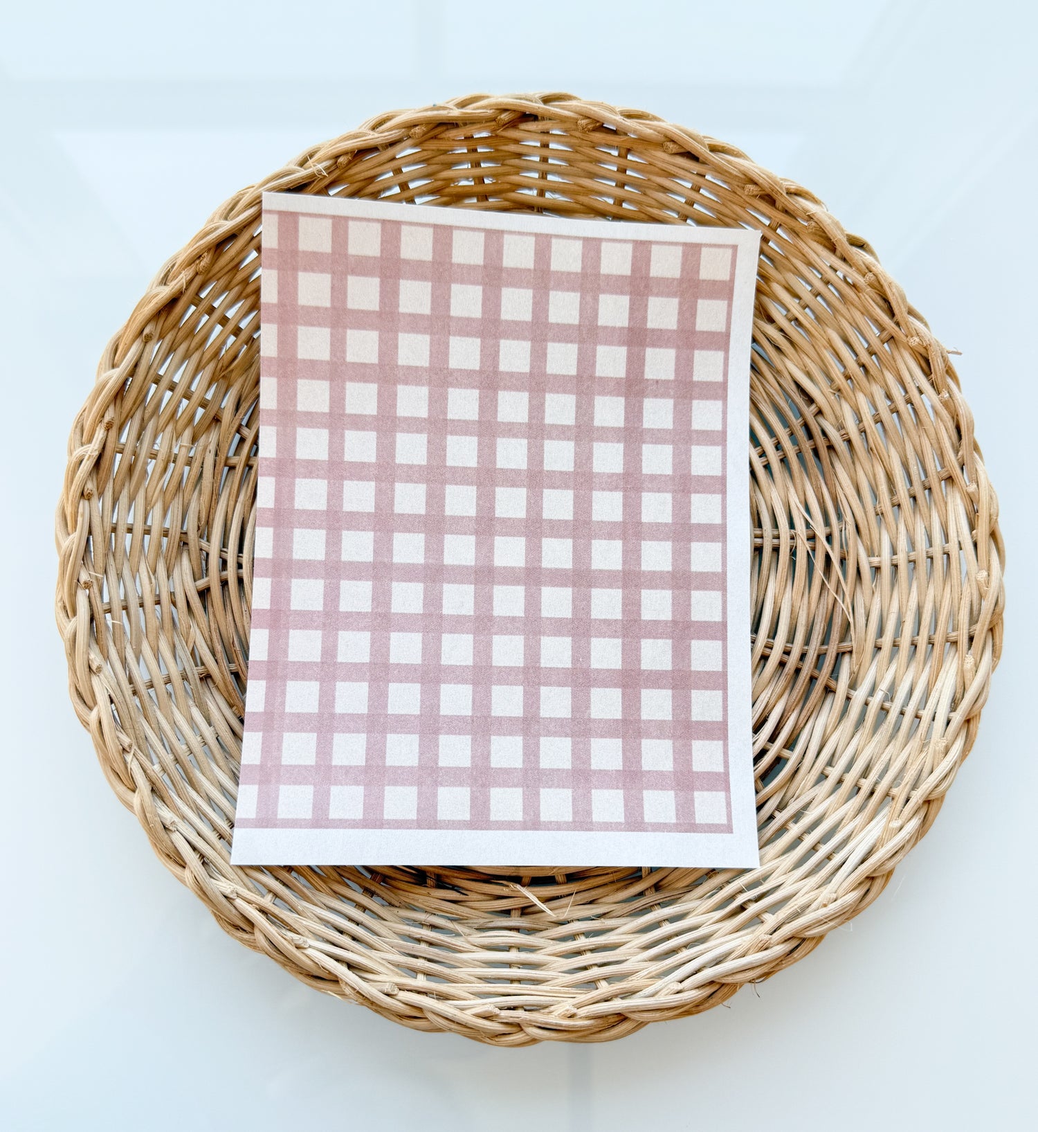 Gingham Purple Clay Transfer Paper