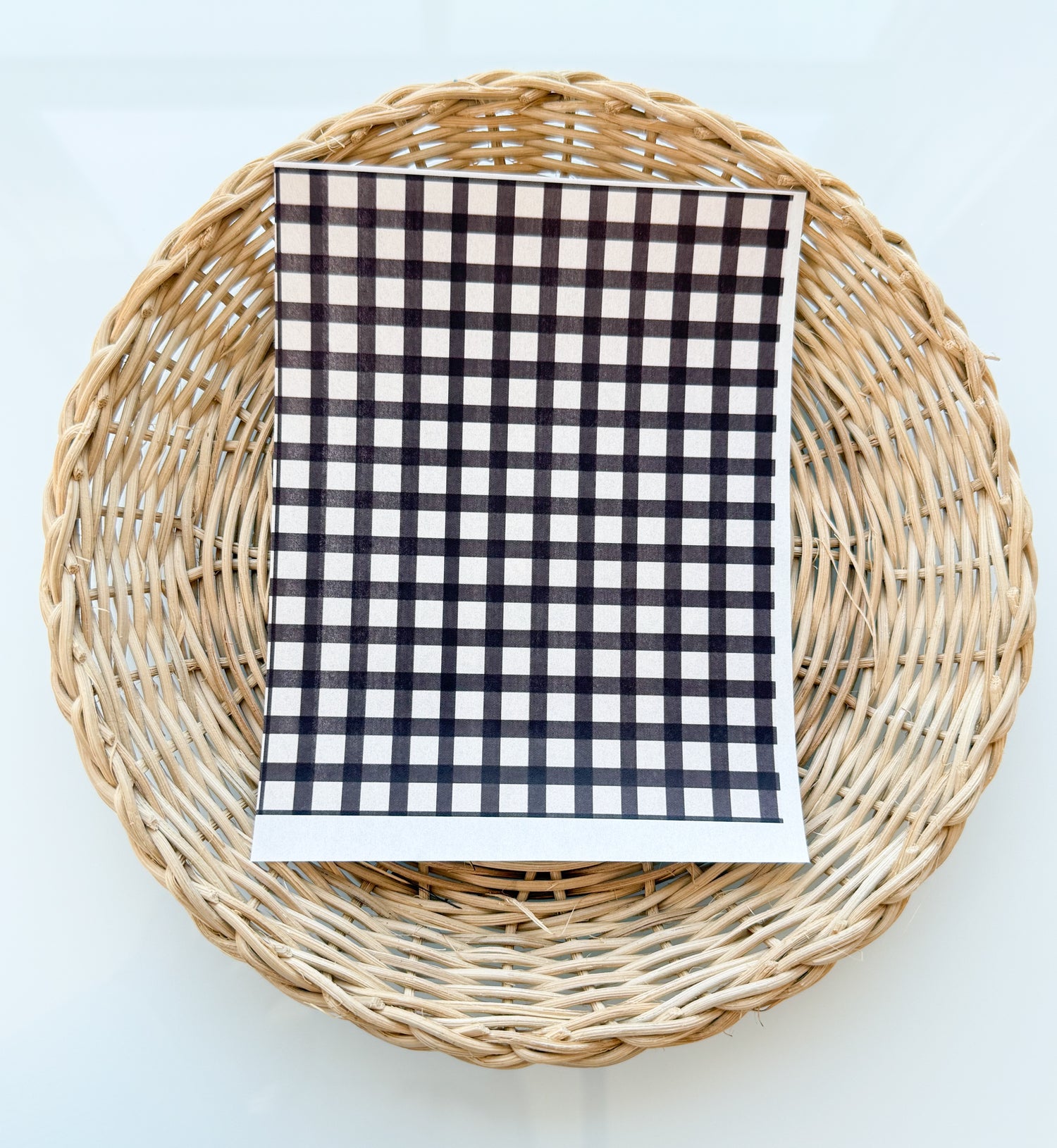 Gingham Black Clay Transfer Paper