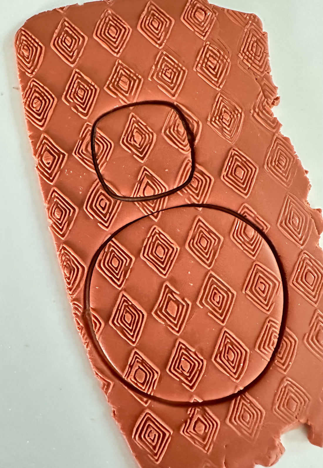 Organic Diamond Clay Texture Mat