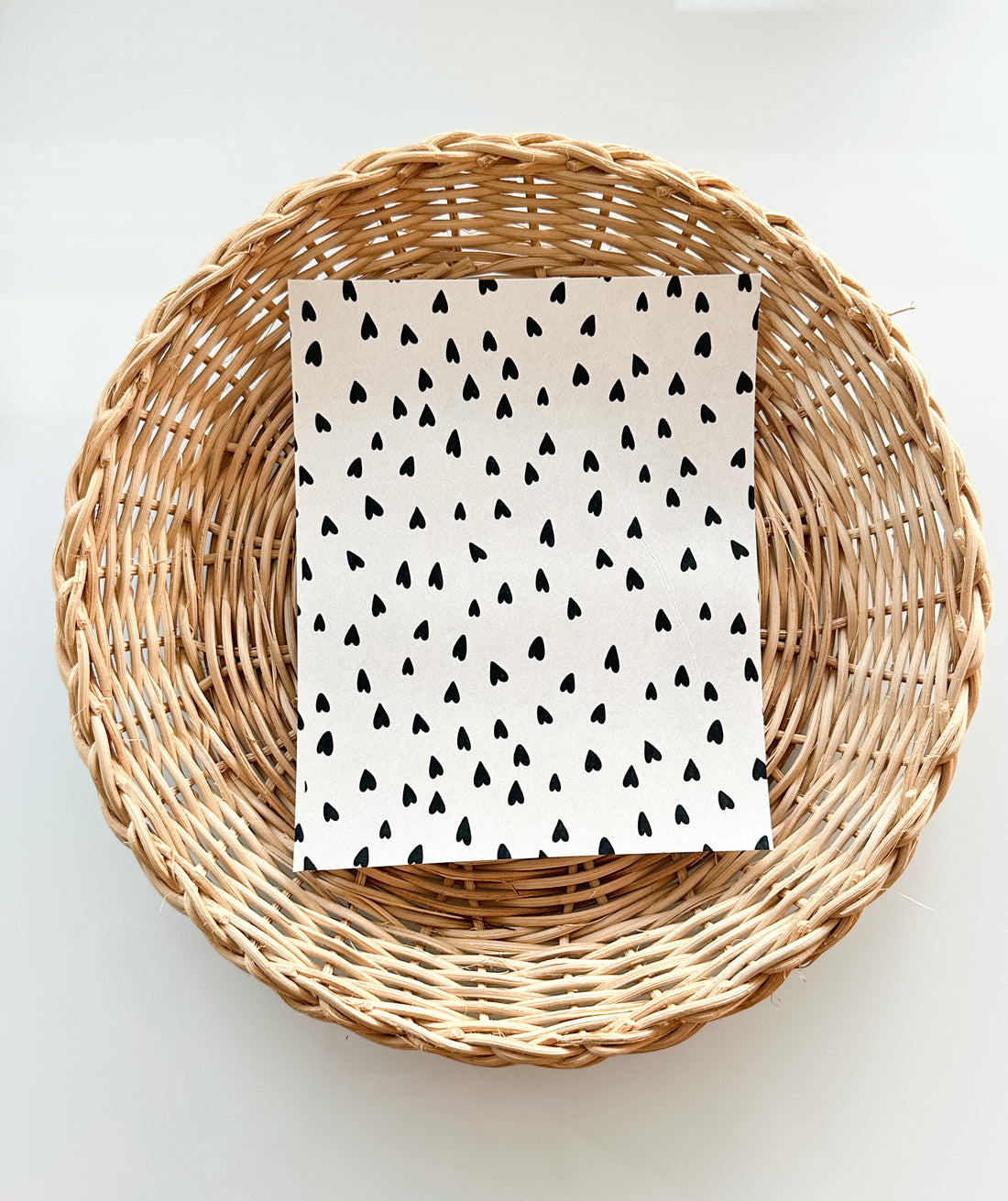 V5  Small Black & White Hearts Transfer Paper