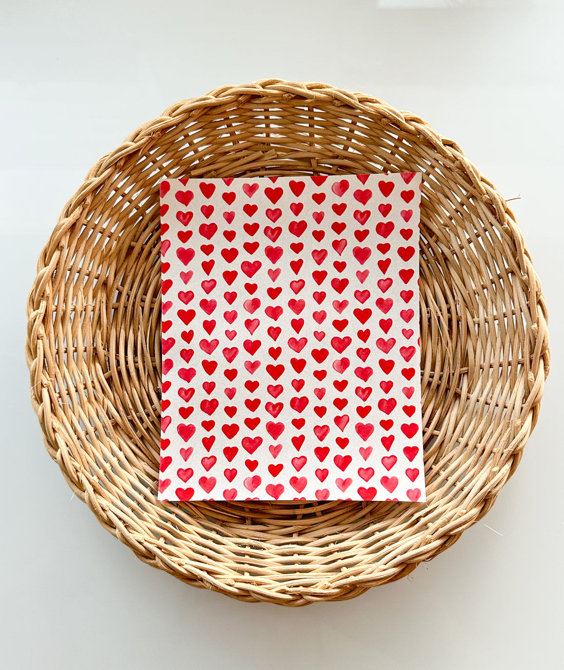 V2 Red Classic Hearts Transfer Paper