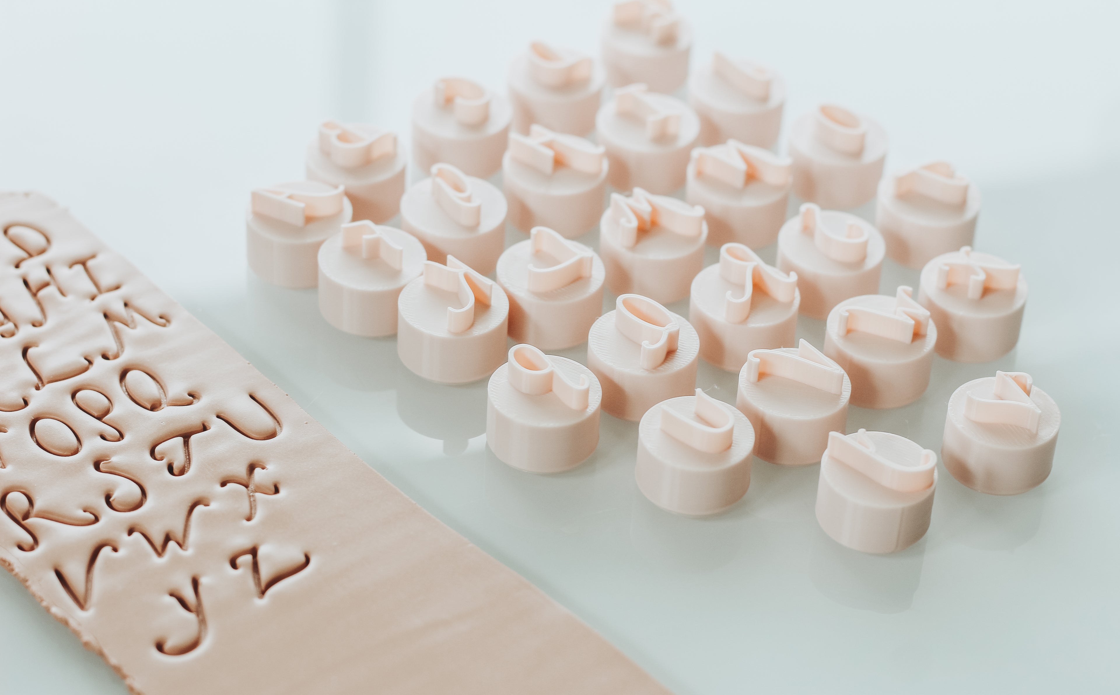 Handwritten Trendy Font Clay Stamps