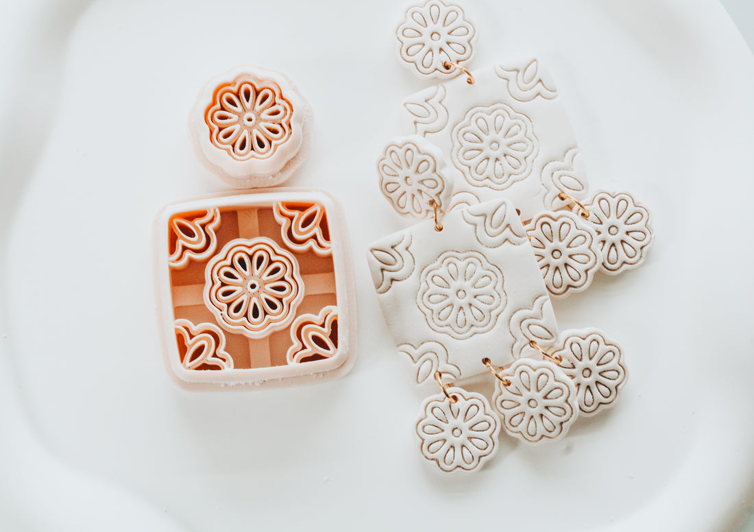 Paloma - Mexican Talavera Inspired 2 Piece Set Clay Cutter