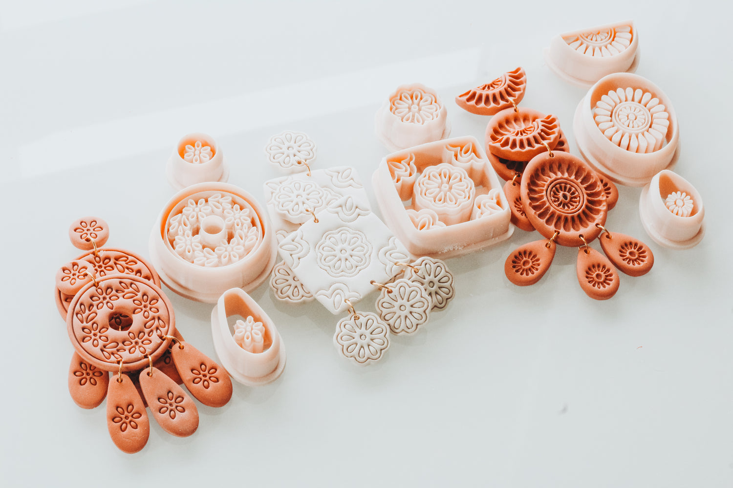 Maria  - Mexican Talavera Inspired 3 Piece Set Clay Cutter