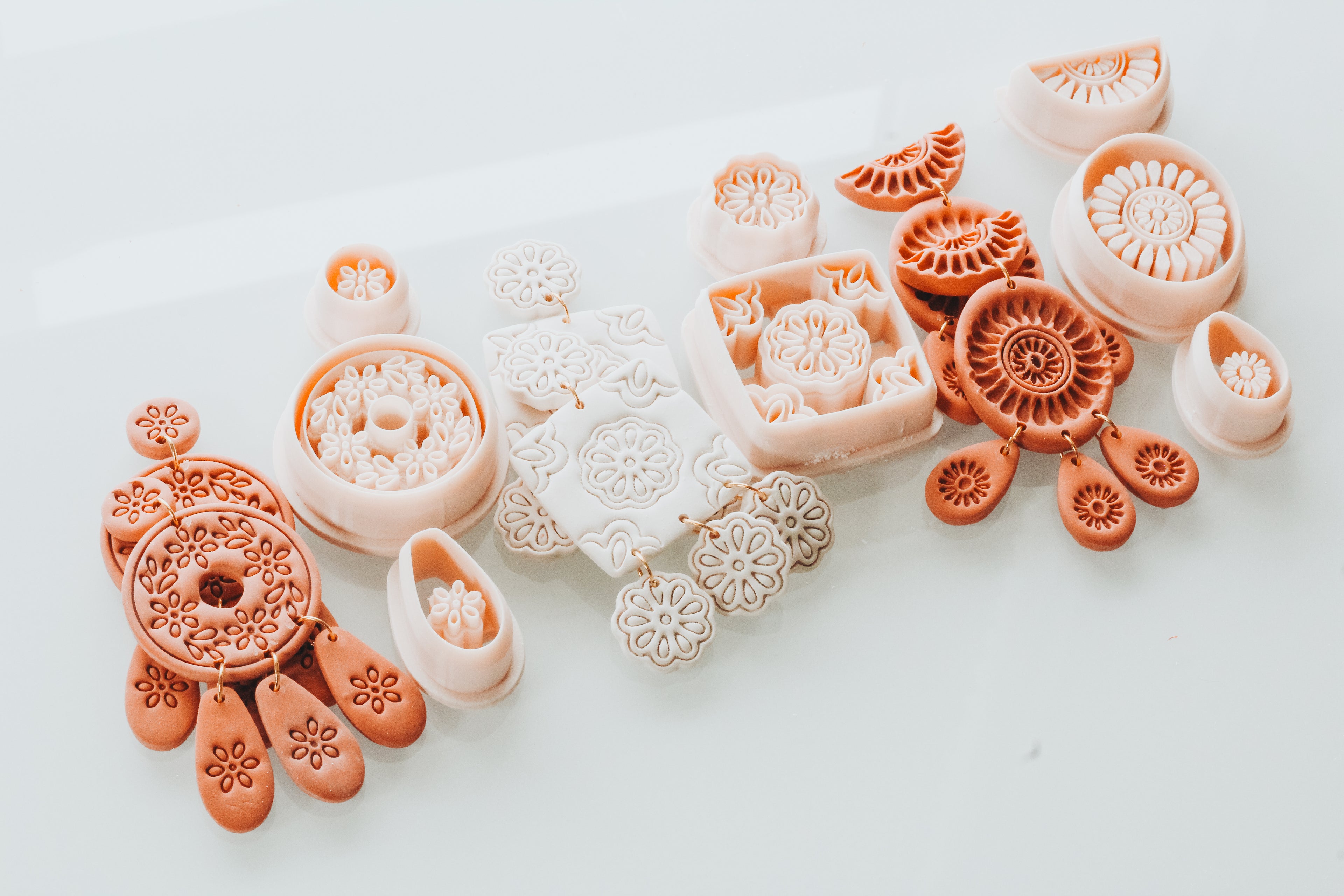 Maria  - Mexican Talavera Inspired 3 Piece Set Clay Cutter