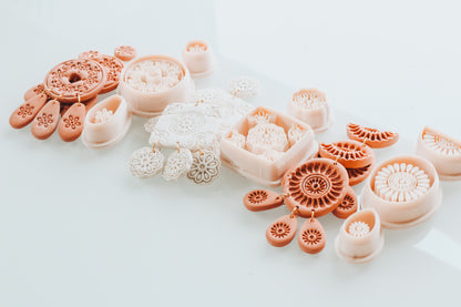 Maria  - Mexican Talavera Inspired 3 Piece Set Clay Cutter