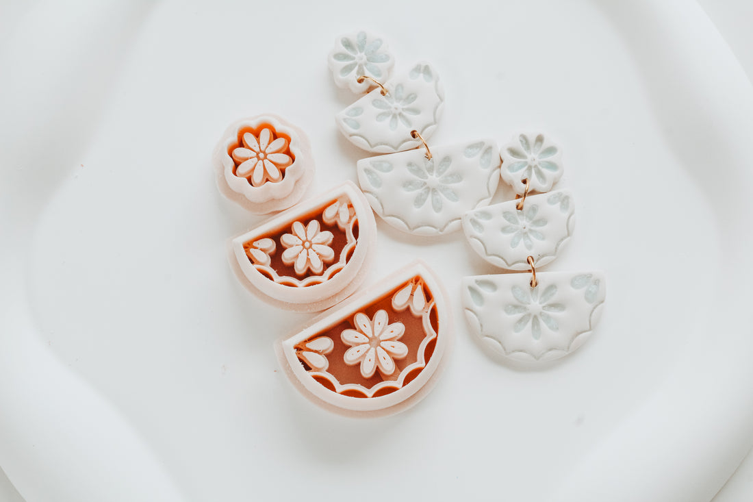 Isabella  - Mexican Talavera Inspired 3 Piece Set Clay Cutter
