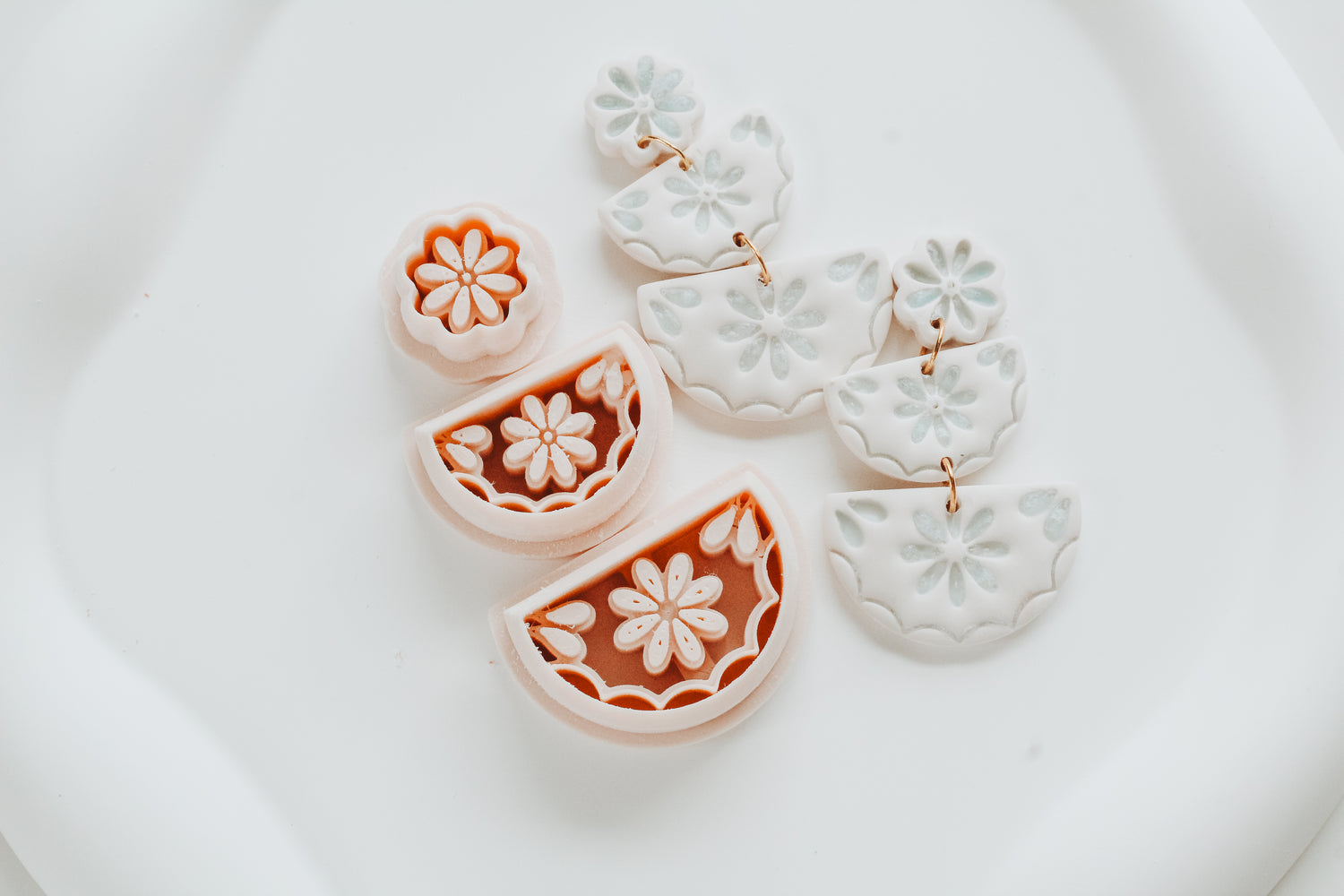 Isabella  - Mexican Talavera Inspired 3 Piece Set Clay Cutter