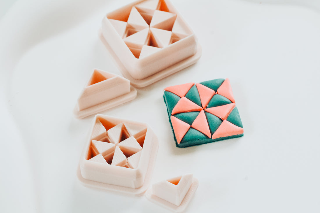 Quliting Square 4 Clay Cutter 2 Piece Set