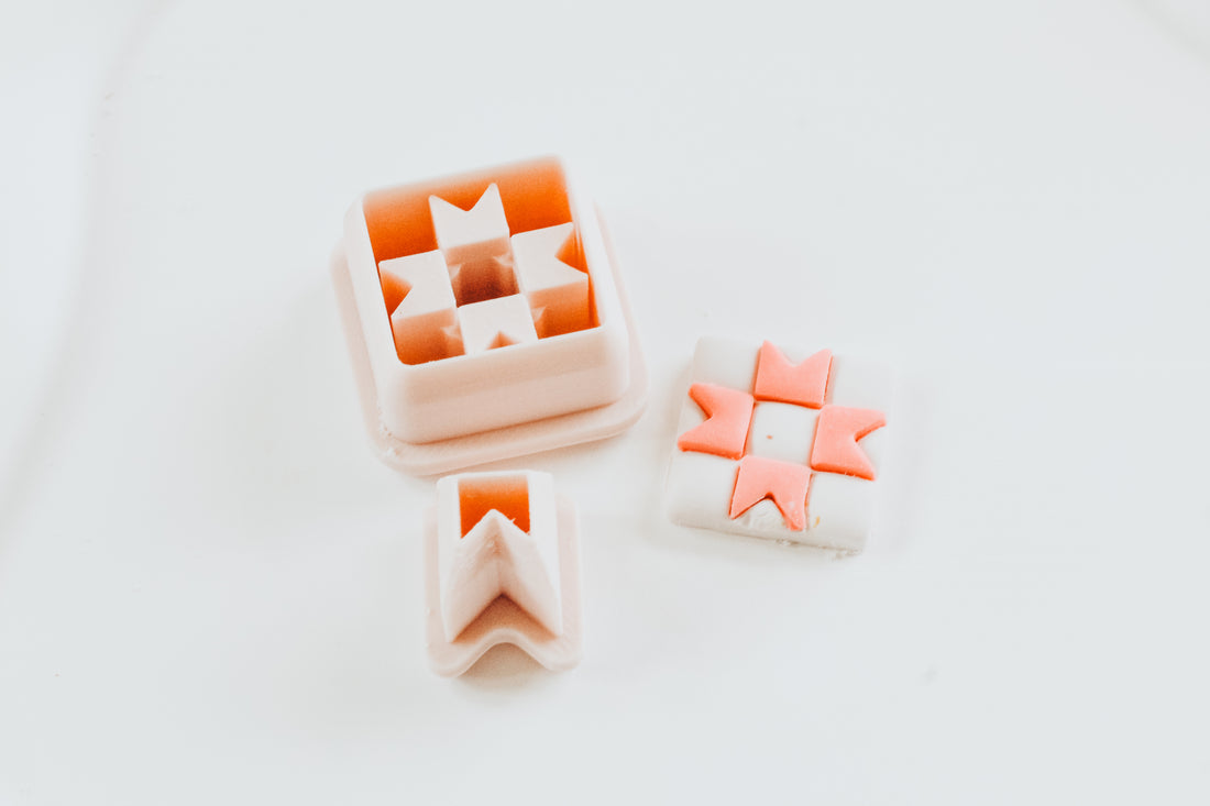 Square Quilt 2 Clay Cutter 2 Piece Set