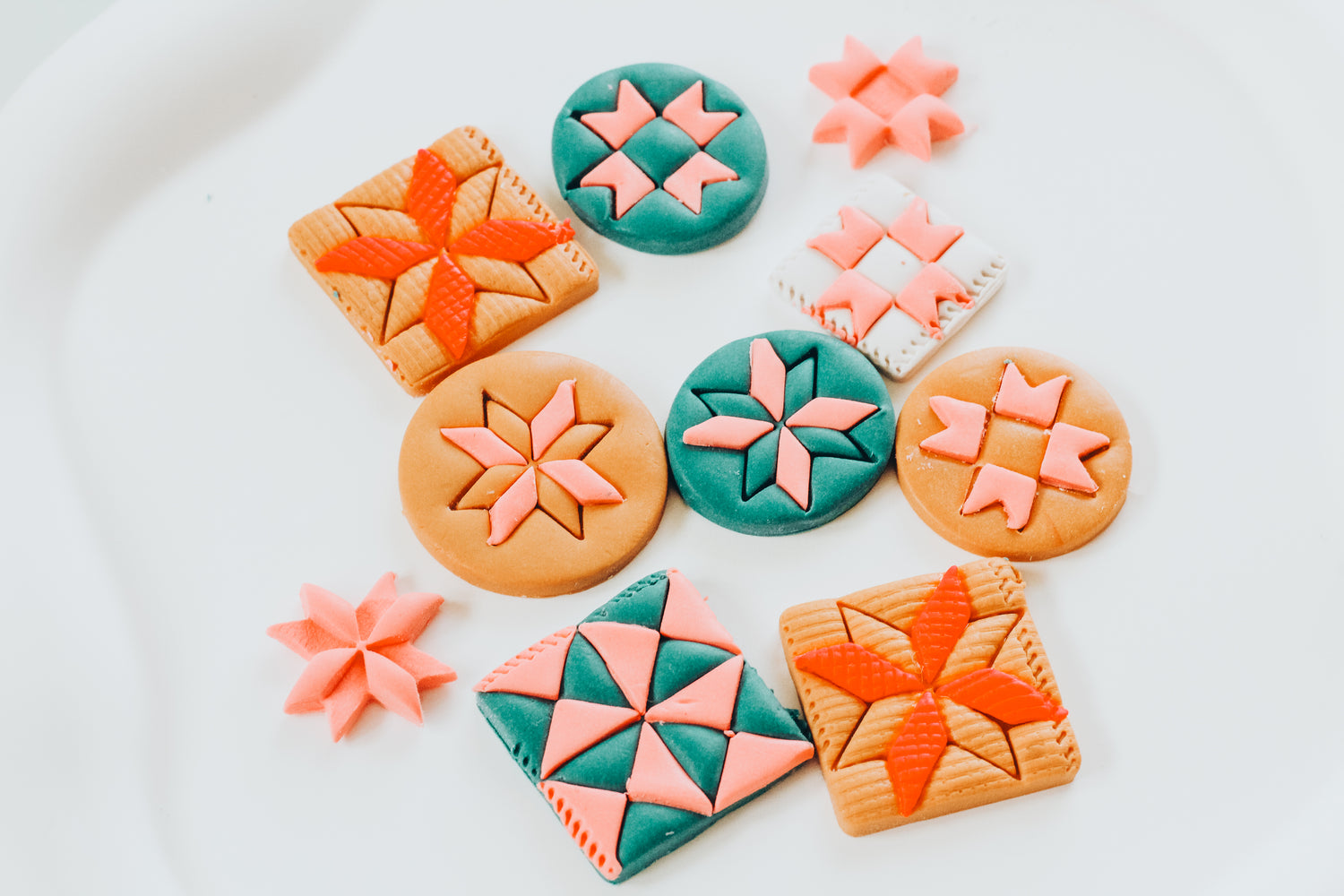 Quliting Circle 6 Clay Cutter 2 Piece Set