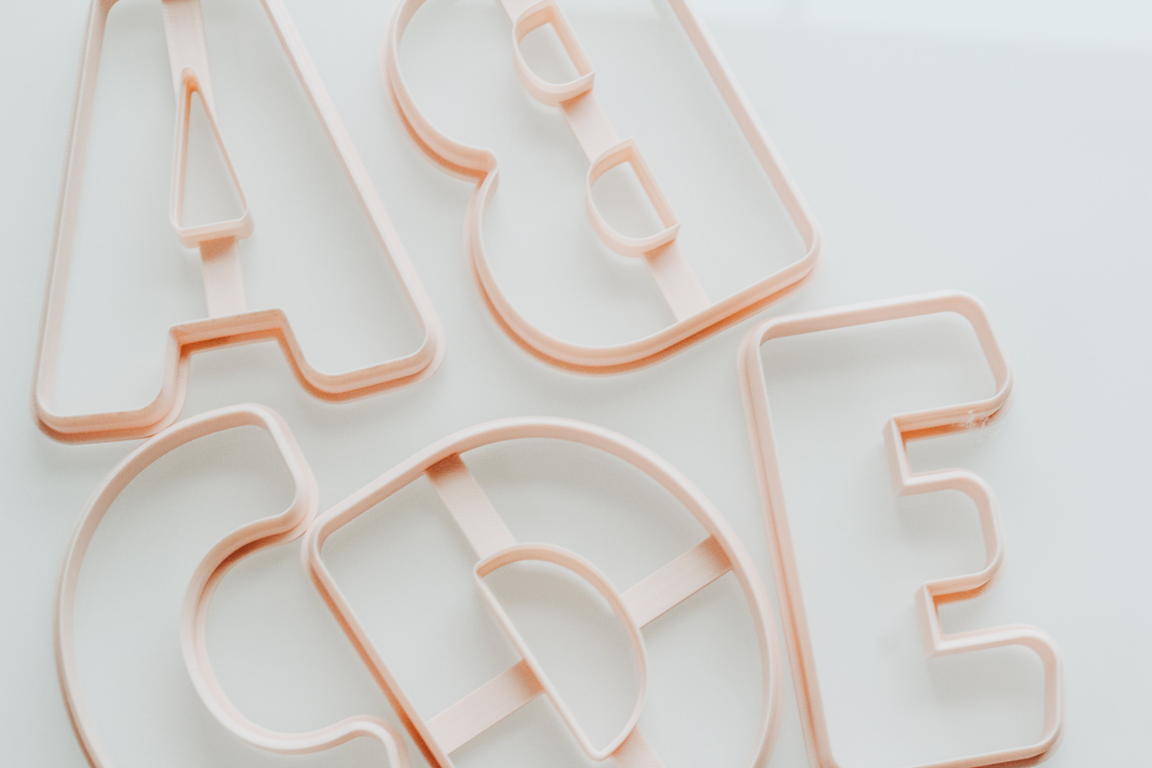 3.75 Inch Large Basic Letter Clay Cutters