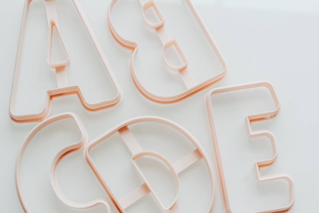 1.0 Inch Small Basic Letter Clay Cutters