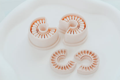Talavera Inspired Hoop / Huggie Clay Cutter Mirrored Set