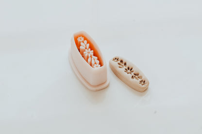 Floral Huggie Clay Cutter Mirrored Set 1.50